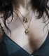 Madonna Necklace Charm plaqué or Anna + Nina