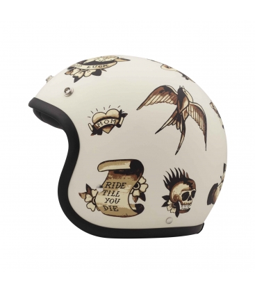 Casque Jet Vintage Cream - Dmd